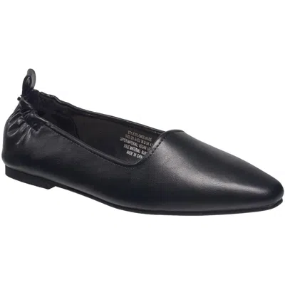 French Connection Emee Womens Solid Leather Flat Shoes In Black