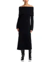 French Connection Emilia Knit Off-the-shoulder Dress In Black