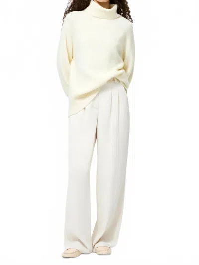 French Connection Emilia Knit Oversized Pullover Sweater In Porcelain Cream In White