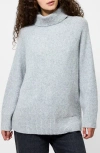 French Connection Emilia Oversize Turtleneck Sweater In Gray