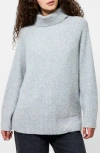 French Connection Emilia Oversize Turtleneck Sweater In Gray