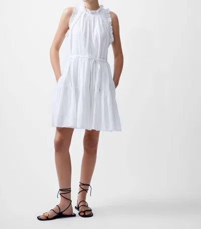 French Connection Emily Tiered Flared Dress In White