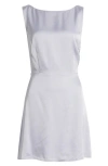 French Connection Enni Satin Minidress In 50-lavender