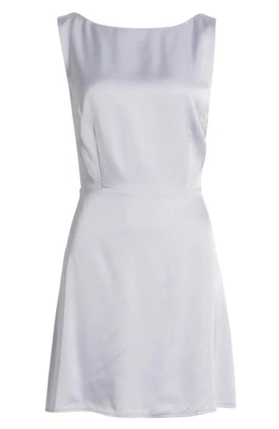 French Connection Enni Satin Minidress In 50-lavender
