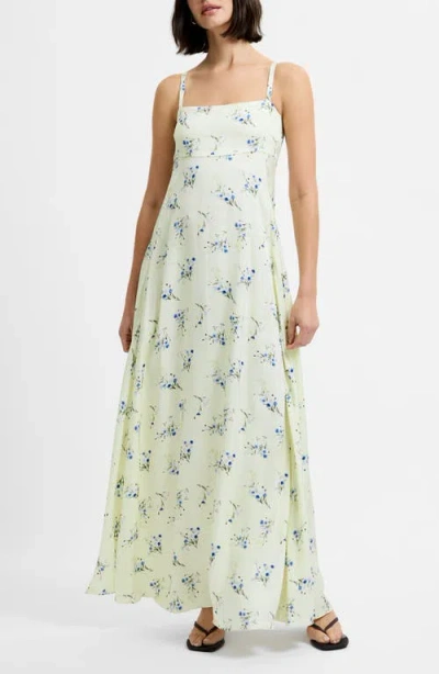 French Connection Ennis Harper Floral Print Sleeveless Maxi Dress In Green