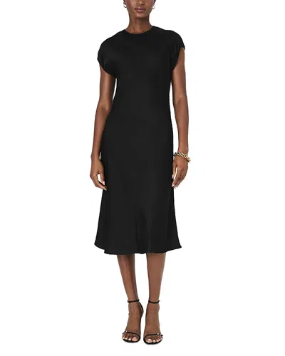 French Connection Ennis Satin Column Midi Dress In Black