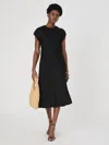 French Connection Ennis Satin Midi Dress In Black