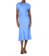 French Connection Ennis Satin Column Midi Dress In Ultramarine In Blue