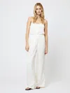 French Connection Ennis Satin Elasticated Trouser  Trousers In Cream