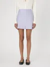 French Connection Ennis Satin Flared Skirt In Lavender In Purple