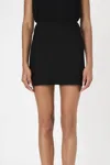 French Connection Ennis Satin Flared Skirt In Black In Black