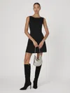 French Connection Ennis Satin Low Back Mini Dress  Dresses In Black