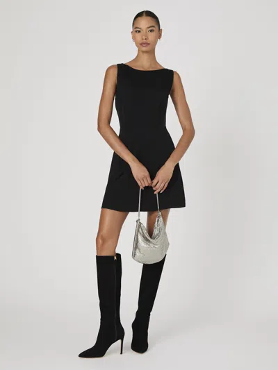 French Connection Ennis Satin Low Back Mini Dress  Dresses In Black