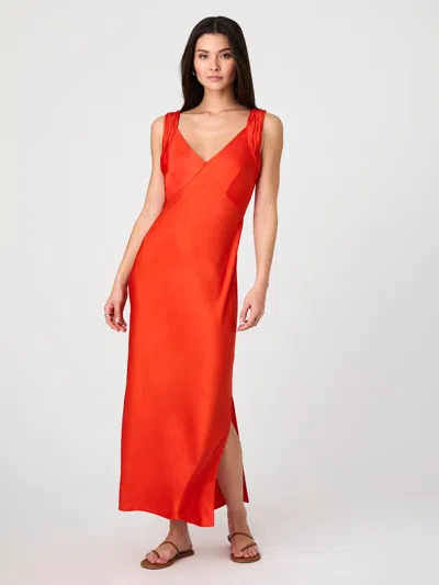 FRENCH CONNECTION ENNIS SATIN MIDAXI DRESS FRENCH CONNECTION DRESSES,71YRH8206