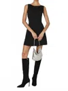 French Connection Whisper Womens Sleeveless Knee Length Midi Dress In Black
