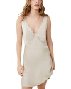 French Connection Ennis Eco Satin Slip Mini Dress Silver Lining In Silver Lin