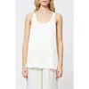 French Connection Ennis Satin Racerback Tank In White