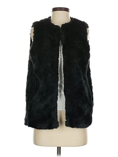 Pre-owned French Connection Faux Fur Vest In Black
