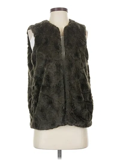 Pre-owned French Connection Faux Fur Vest In Gray