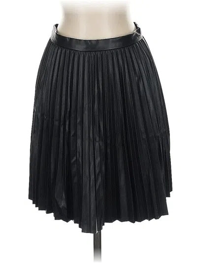 Pre-owned French Connection Faux Leather Skirt In Black