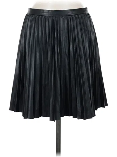 Pre-owned French Connection Faux Leather Skirt In Black