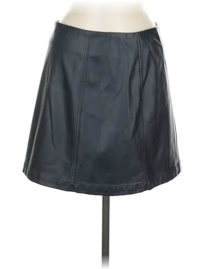 Pre-owned French Connection Faux Leather Skirt In Black