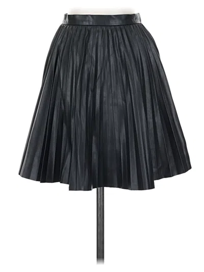 Pre-owned French Connection Faux Leather Skirt In Black