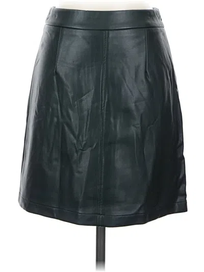 Pre-owned French Connection Faux Leather Skirt In Black