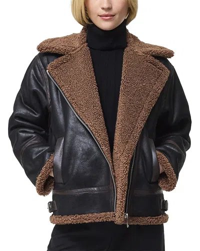 French Connection Faux Shearling Jacket In Multi