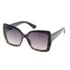 French Connection Fc 23 145 Emb Blk Smoke Cat Eye Ladies Sunglasses 10266541.lts Emb Blk In Multi
