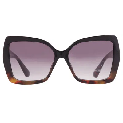 French Connection Fc 23 145 Emb Blk Smoke Cat Eye Ladies Sunglasses 10266541.lts Emb Blk In Purple
