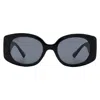 French Connection Fc 23 25 Blk Smoke Oval Ladies Sunglasses 10266448.com Blksmk In Black