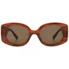French Connection Fc 23 25 Brn Brown Oval Ladies Sunglasses 10266449.com Brnbrn In Brown