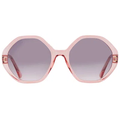 French Connection Fc 23 52 Cp Pnk Smoke Hexagonal Ladies Sunglasses 10266455.com Pnksmk In Purple