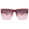 French Connection Fc 24 65 Rse Emb Pink Cat Eye Ladies Sunglasses 10267590.lts Rse Emb In Brown