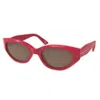French Connection Fc 25 54 Red Smoke Cat Eye Ladies Sunglasses 10269917.lts Red In Red