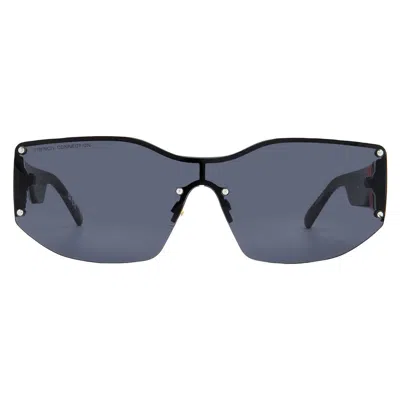 French Connection Fc 25 77 Blk Smoke Geometric Ladies Sunglasses 10269922.lts Blk In Blue