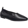 French Connection Fcemee10ds Womens Monogram Leather Flat Shoes In Black