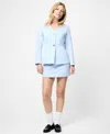 French Connection Textured Boiled Wool Jacket In Blue