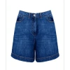 French Connection Finley Denim Bermuda Shorts In Blue