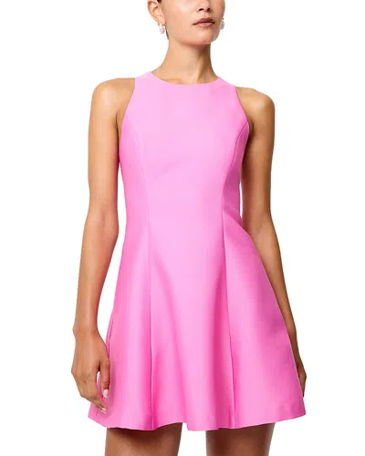 French Connection Fit & Flare Taffeta Mini Dress In Pink
