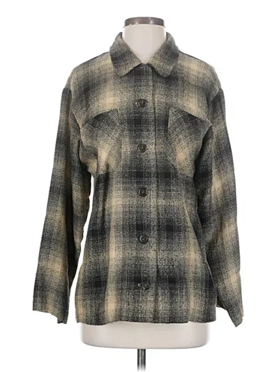 Pre-owned French Connection Fleece Jacket In Gray