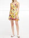 French Connection Floral Print Mini Dress In Yellow In Yellow