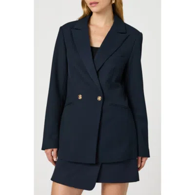 French Connection Florence Twill Blazer In Blue