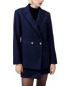 French Connection Florence Twill Blazer In Marine