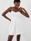 French Connection Florida Strappy Flared Dress In Summer White In White