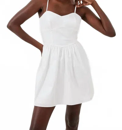 French Connection Florida Strappy Flared Dress In Summer White