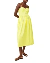 French Connection Florida Strappy Midi Dress In Blazing Yellow