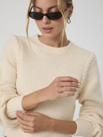 FRENCH CONNECTION FLUFFY KNIT BRAIDED DETAIL SWEATER FRENCH CONNECTION KNITWEAR,78XOO1105