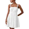 French Connection Freya Burnout Organza Mini Sundress In White